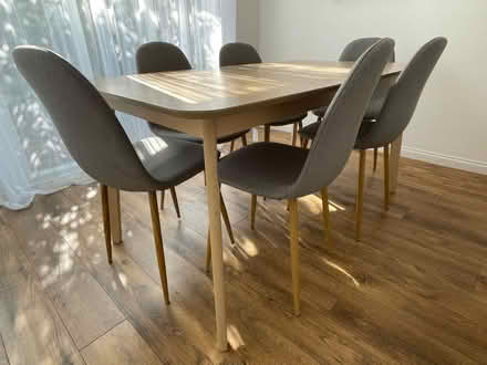 Photo of free Dining table with six chairs (CT2) #1