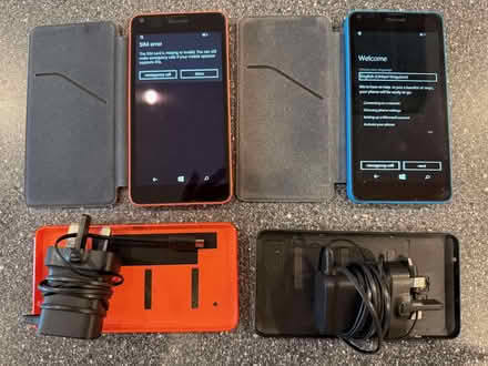 Photo of free Microsoft Lumia 640 phones (x2) - cases and chargers (Waterlooville PO8) #1