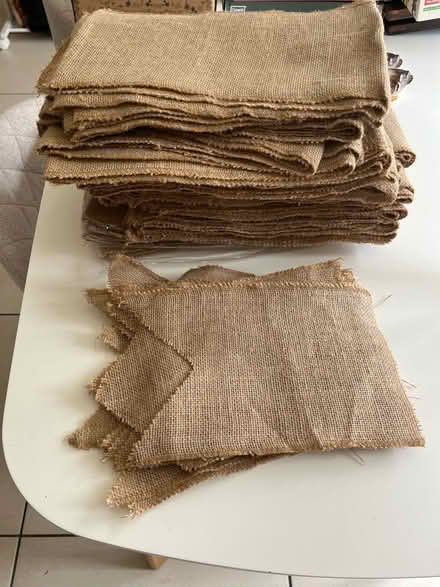 Photo of free Bundle of hessian chair sashes & bunting (Wigston LE18) #1