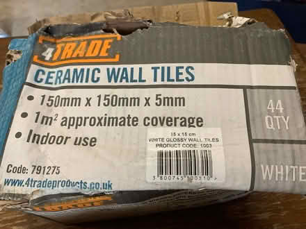 Photo of free New white ceramic tiles approx 2sqm (Sutton SM3) #4
