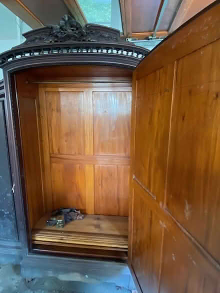 Photo of free circa 1910 armoire of various woods (Pompton Plains) #3
