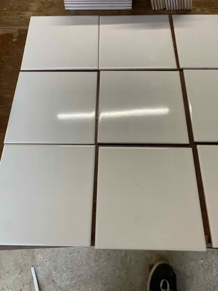 Photo of free New white ceramic tiles approx 2sqm (Sutton SM3) #2
