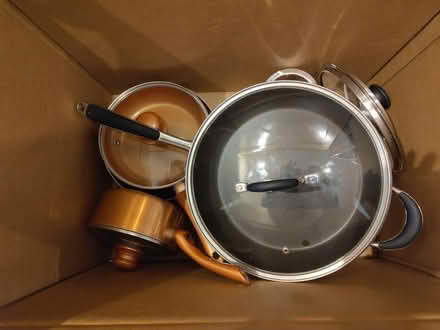 Photo of free Saucepans frying pans and lids CR5 (Hooley CR5) #2