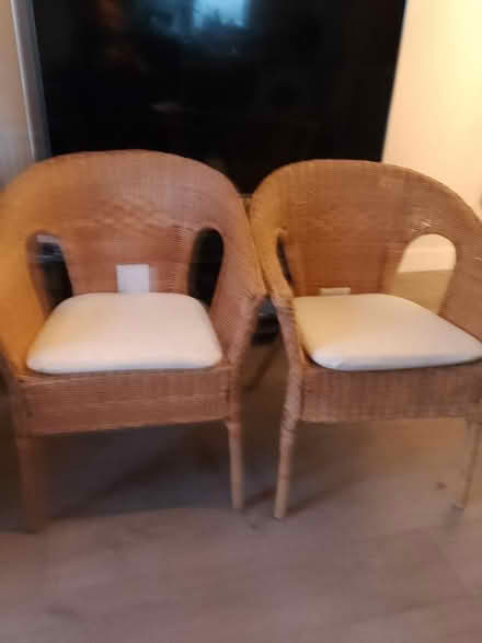 Photo of free 2 wicker chairs (Isleworth TW7 Near Rugby Gd) #1