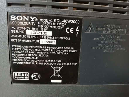 Photo of free Sony 40" Television (West Bridgford NG2) #2