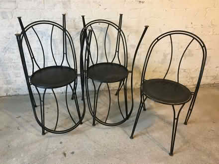Photo of free Black, metal garden-chairs (St Andrew's BS6) #1