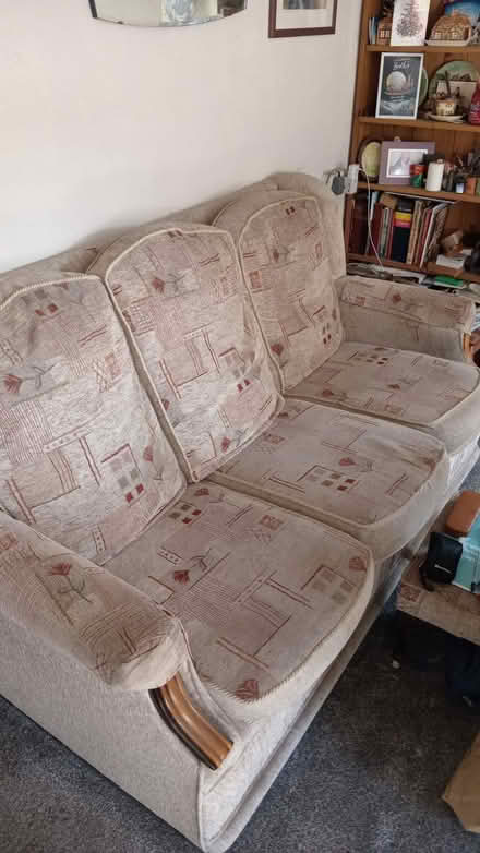 Photo of free 3 seater sofa (Matlock green DE4) #1