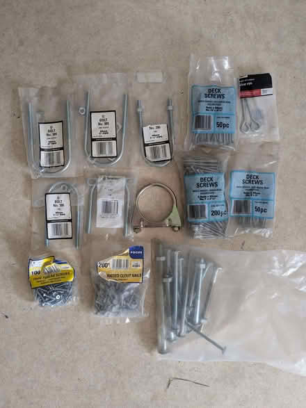 Photo of free U-bolts and deck screws (Hereford HR1) #1