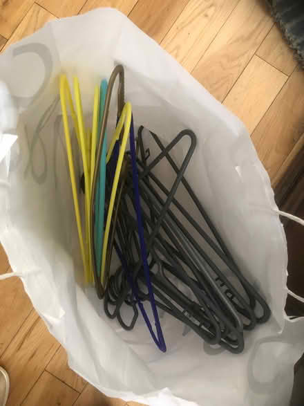Photo of free Bag of plastic coat hangers (Harrogate HG2) #1