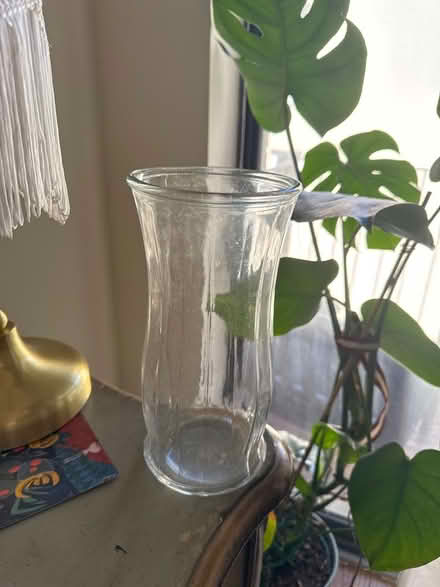 Photo of free Clear Glass vase (Lower East Side) #1
