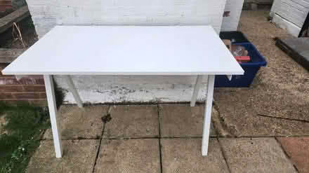 Photo of free Solid white ikea table (Ham TW10) #3