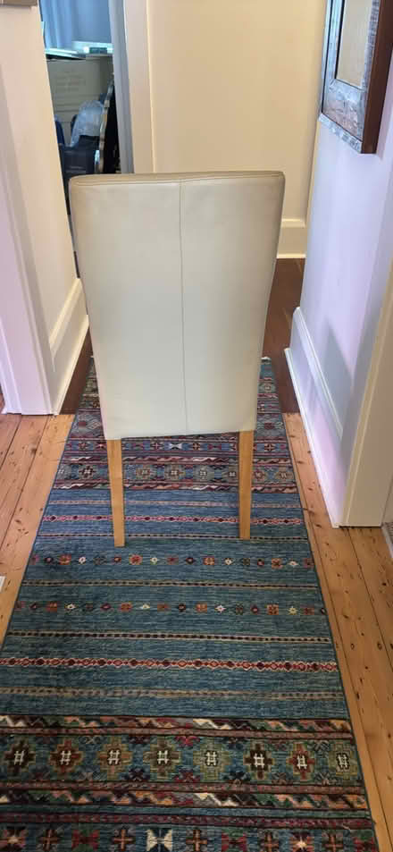 Photo of free 8 beige leather dining chairs (Manly , nsw . Western Hill) #3