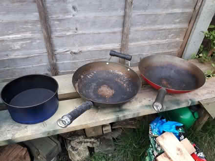 Photo of free 2 woks and a cake tin (NR2) #2