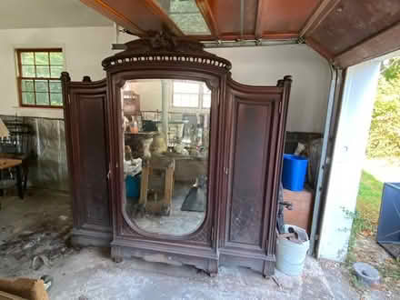 Photo of free circa 1910 armoire of various woods (Pompton Plains) #1