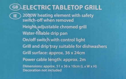 Photo of free Electric table-top grill (Malvern Link Top WR14) #3