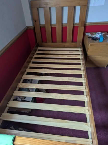 Photo of free Single wooden bedframe (Ridgeway S12) #1