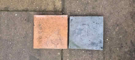 Photo of free 6x6 inch red and black quarry tiles (Great Northern Road DE1) #1