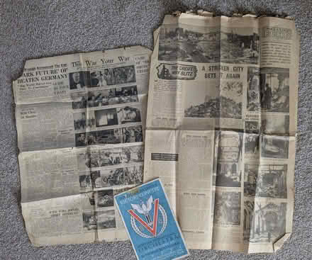 Photo of free Vintage Newspapers WW2, VE Day (Southport PR9) #3