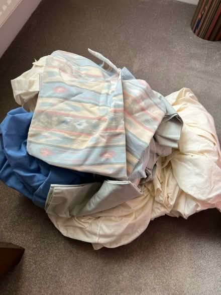 Photo of free Bag of valances and pillowcases (Hanwell) #1