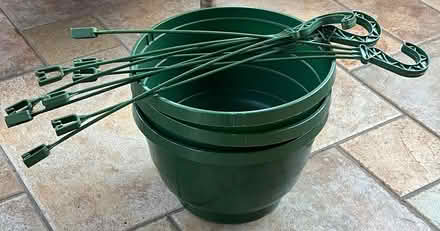 Photo of free Hanging Baskets with hangers x 3 (FairOak Close PR2) #1