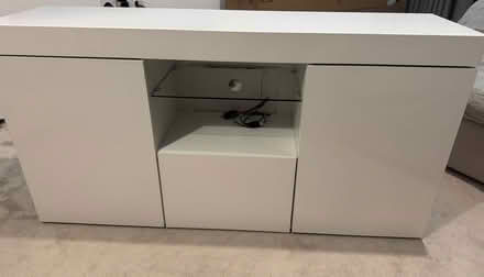 Photo of free White gloss media unit - assembled (Tunbridge Wells S. TN2) #1
