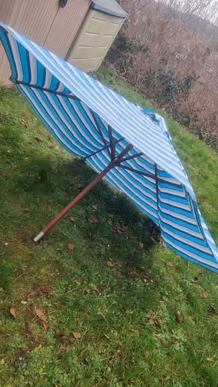 Photo of free Blue & White garden parasol (Lewes BN7) #2