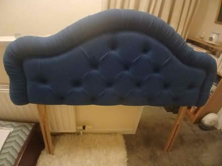Photo of free 4'6" Blue Headboard (Feltwell) #1