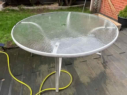 Photo of free Large glass table (Walton Cardiff) #1