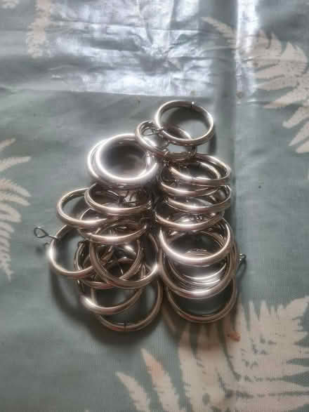 Photo of free Chrome curtain rings. (Weston) #1
