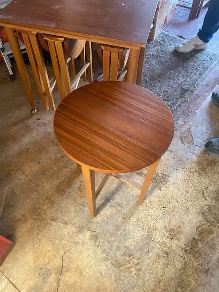 Photo of free Table with 4 small round tables (Lichfield WS13) #4