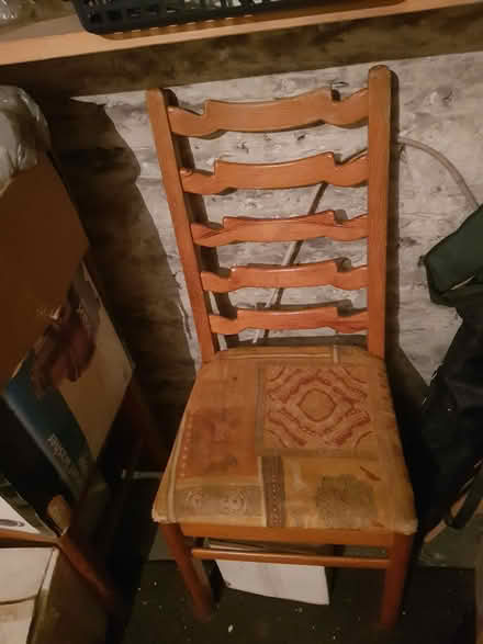 Photo of free 6 x Dining room chairs need recovering (Greystones S11) #3