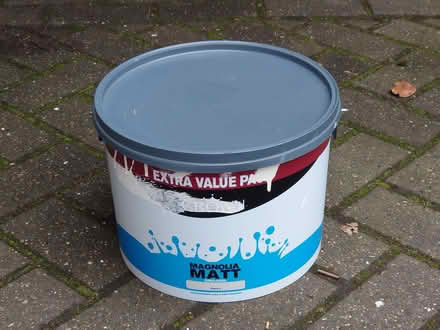 Photo of free Paint - Crown Matt Emulsion, Magnolia, about 3 litres left (Purley on Thames RG8) #1