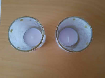 Photo of free 2 glass Tea Light Holders + candles (Hamble SO31) #3