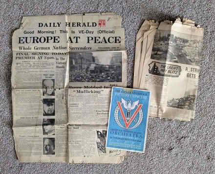 Photo of free Vintage Newspapers WW2, VE Day (Southport PR9) #1