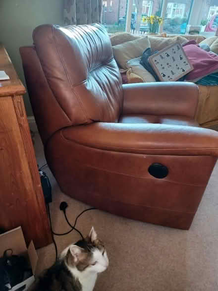Photo of free Parker Knolls Hudson leather chair. Electrics not working (Pittville GL52) #2