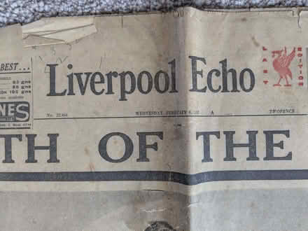 Photo of free Vintage Newspapers 1952 Death of King (Southport PR9) #2