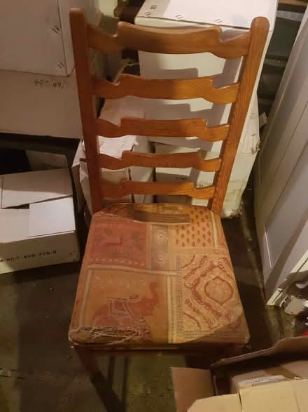 Photo of free 6 x Dining room chairs need recovering (Greystones S11) #1