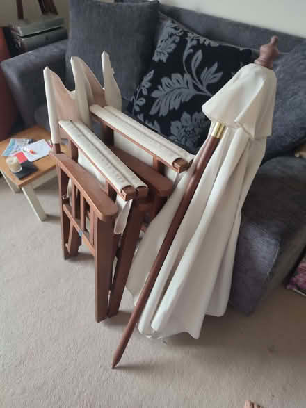 Photo of free Garden chairs and parasol (Bathampton) #2