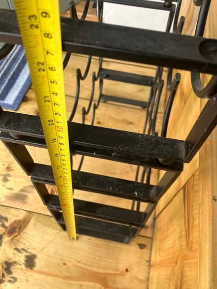 Photo of free Black metal wine rack (Musbury) #4
