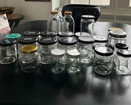 Photo of free 22 glass jars and 2 bottles (SE7 7HX) #1