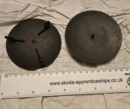 Photo of free 2 matt black metal candle holders (Oakridge Park MK14) #1