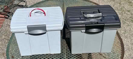 Photo of free Plastic file boxes (Santa Clara) #1