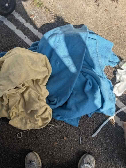 Photo of free 2 wool blankets, bit of fabric (Earlham NR4) #1