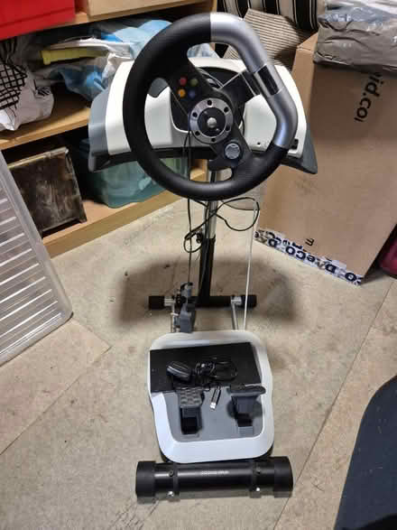 Photo of free X box driving wheel and pedals (Merley) #2