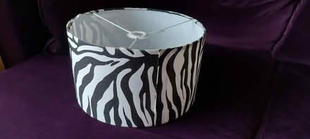 Photo of free Zebra print lampshade (Erlestoke SN10) #1