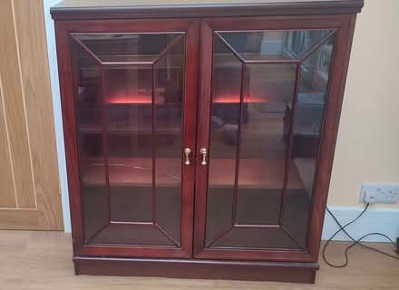 Photo of free Illuminated Glazed Wood Disply Cabinet (Pickford Green CV5) #2