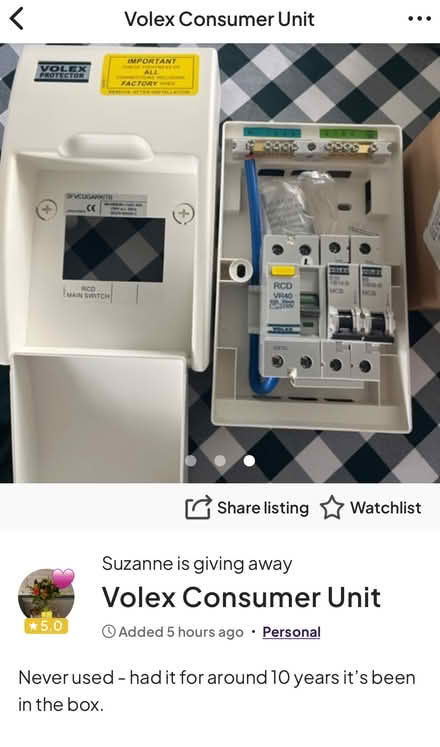Photo of free Volex Consumer Unit (Newburgh WN8) #1