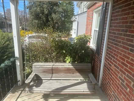 Photo of free Cedar Porch Swing (Tanley Rd & New Hampshire Ave) #3
