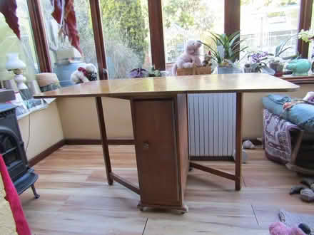 Photo of free Drop leaf table and 2 chairs (Basingstoke) #1