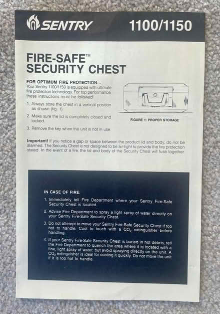 Photo of free Sentry Fire Safe Security Chest (Near downtown Mtn View) #1